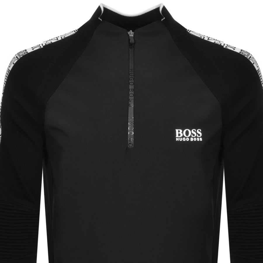 Alternative Image for ProductBOSS Zalogo Half Zip Knitted Jumper Black2